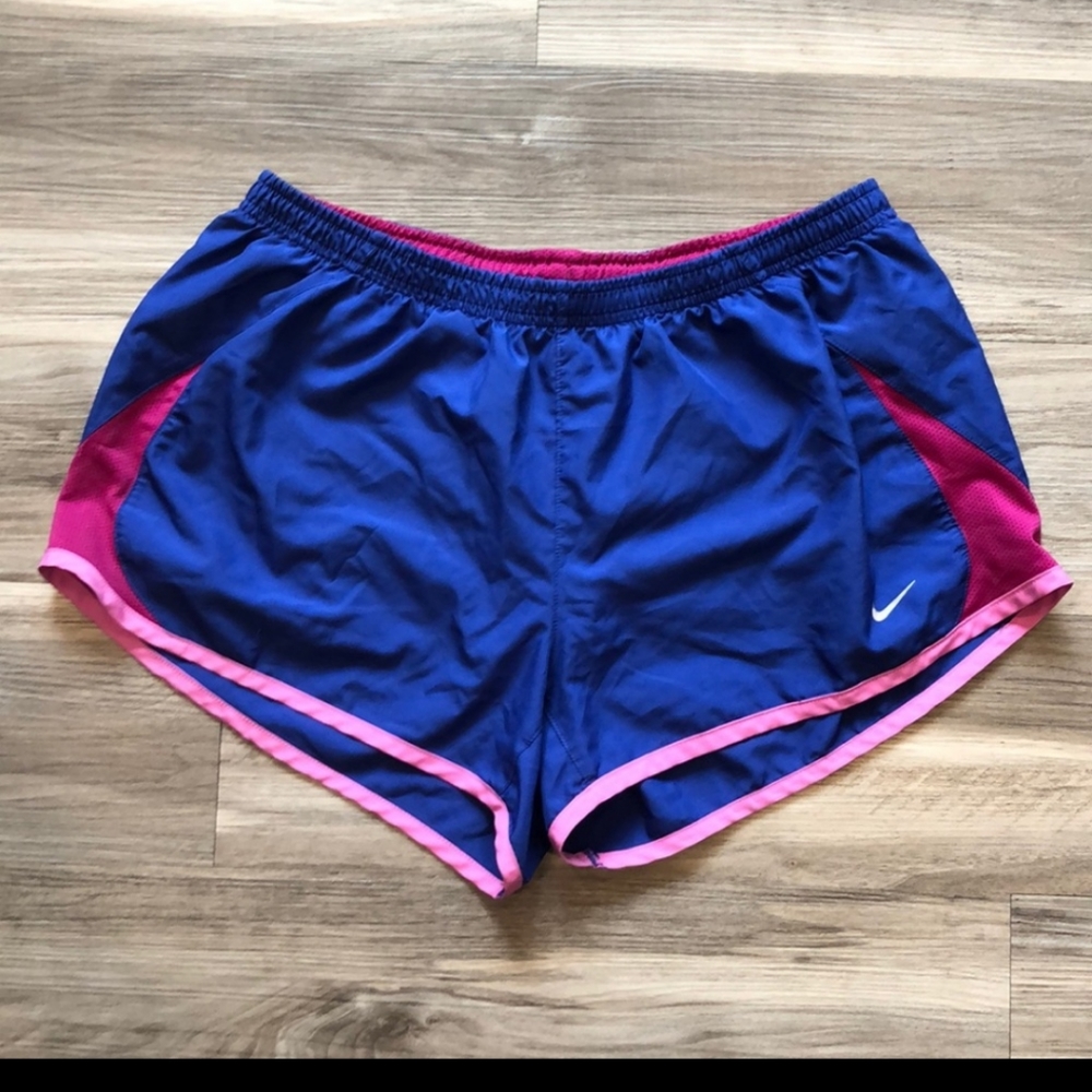 Nike Women's Blue and Pink Shorts